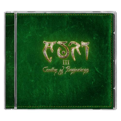 Green CD case with gold lettering reading "Auri III - Candles & Beginnings".