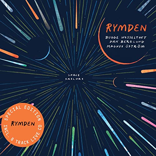 Album cover for "Rymden - Space Sailors" with starburst and text.