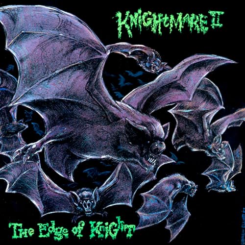 Album cover art featuring purple-toned bats flying against a black background with green text.