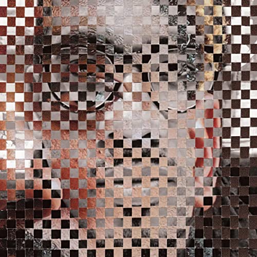 Pixelated portrait of a man with glasses, album cover for "Eye Of I".
