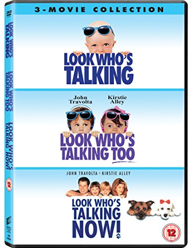 DVD cover for "Look Who's Talking" 1-3, featuring babies and dogs.