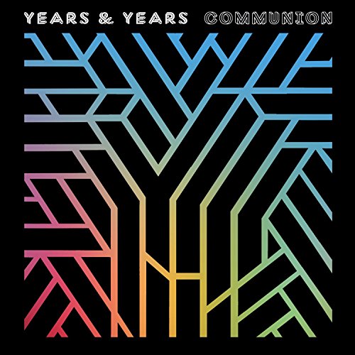 Years & Years “Communion” CD cover, abstract rainbow lines on black.