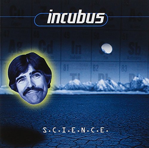 Incubus "S.C.I.E.N.C.E." CD cover: man’s face over a blue, textured background.