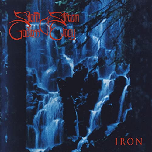 CD cover with waterfall image and red band name, "Silent Stream Of Godless Elegy.
