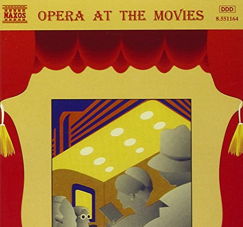 CD cover for "Opera at the Movies" with stylized theater illustration.