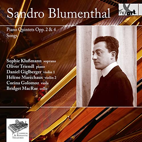 CD cover featuring a portrait of Sandro Blumenthal and a piano.