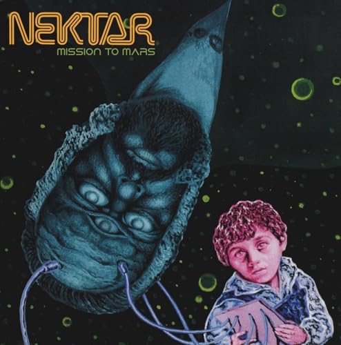 Album cover showing a child connected by cables to a large, surreal blue face.