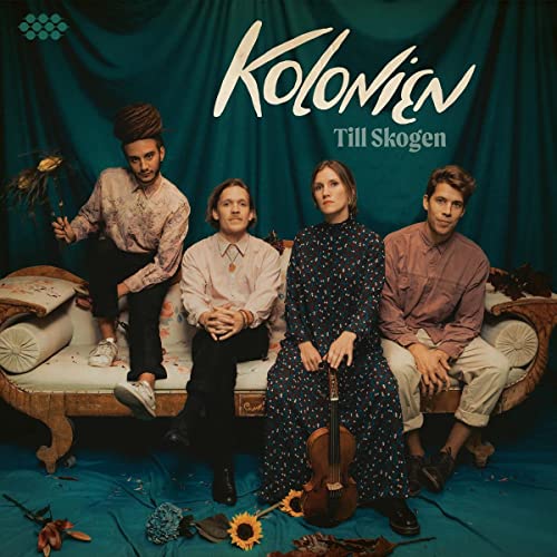 CD cover for Kolonien’s “Till Skogen” featuring four people on a couch.