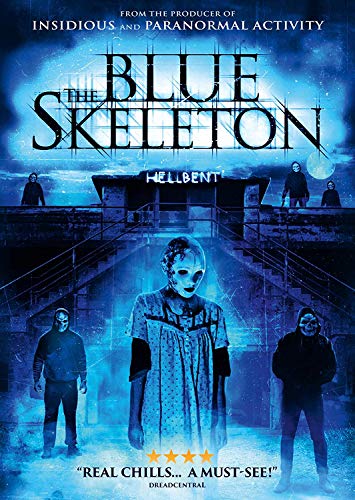Blue Skeleton" DVD cover featuring ghostly figures and a haunted house.