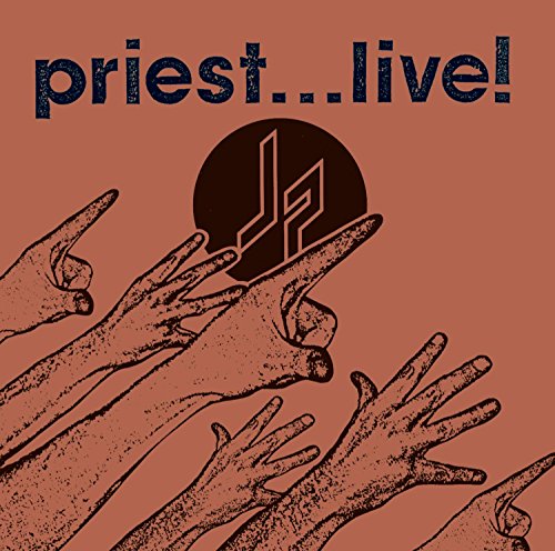 Album cover showing multiple hands reaching up toward a Judas Priest logo on brown.