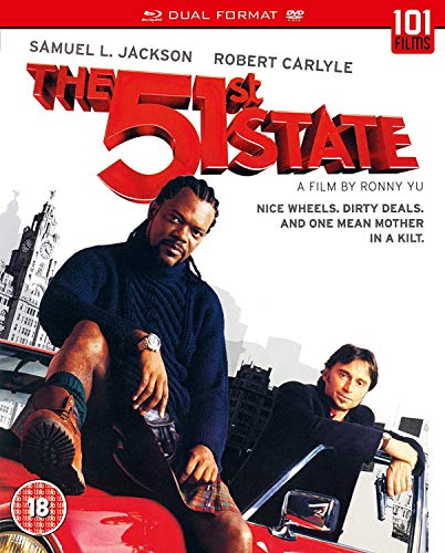 Blu-ray cover for "The 51st State" featuring Samuel L. Jackson and Robert Carlyle.