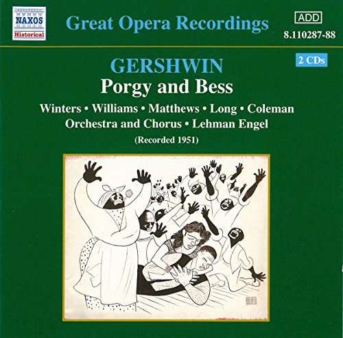 CD cover for Gershwin’s “Porgy and Bess” with a vintage illustration.