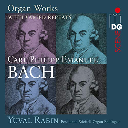 CD cover featuring portraits of C.P.E. Bach and Yuval Rabin.