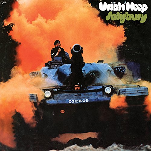A tank emerges from orange smoke with soldiers visible on the album cover.