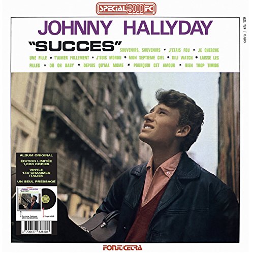 Johnny Hallyday album cover, "Succes", featuring a portrait of the singer.