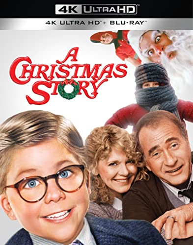 A Christmas Story" Blu-ray cover featuring characters from the film.