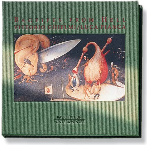 CD cover: surreal image of ears, instruments, and tiny figures.
