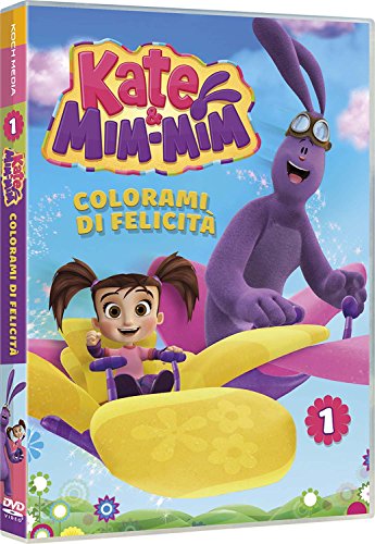 DVD cover featuring Kate & Mim-Mim characters on a colorful, whimsical landscape.