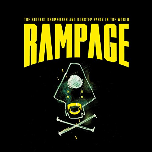 Rampage" CD cover: yellow text, skull and crossbones graphic on black.