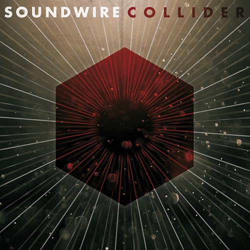 Soundwire Collider vinyl album cover with a dark red hexagonal design.