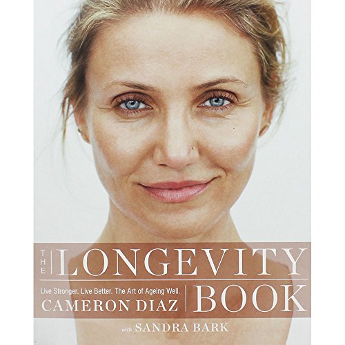 Book cover featuring Cameron Diaz, titled "The Longevity Book.