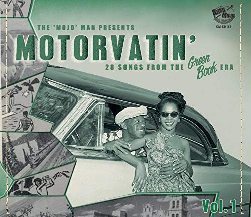 CD cover: “Motorvatin’ Vol. 1” with vintage car and couple image.