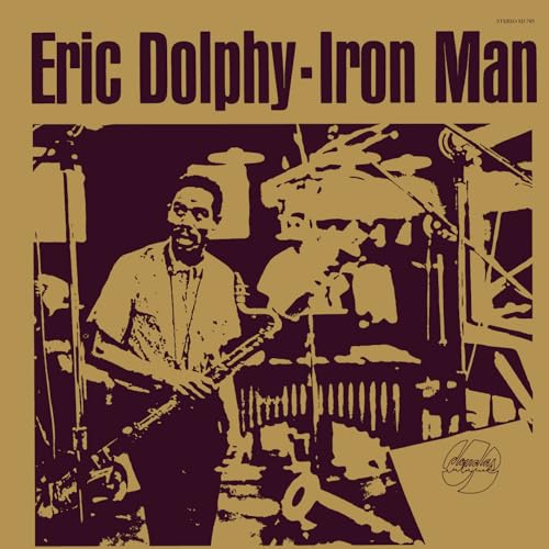 Eric Dolphy album cover featuring a portrait of the musician with saxophone.
