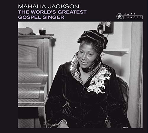 Mahalia Jackson CD cover featuring a black and white portrait of the singer.