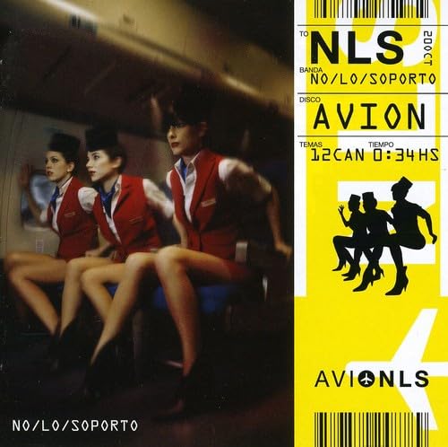 CD cover for "No Lo Soporto - Avion" featuring flight attendants.