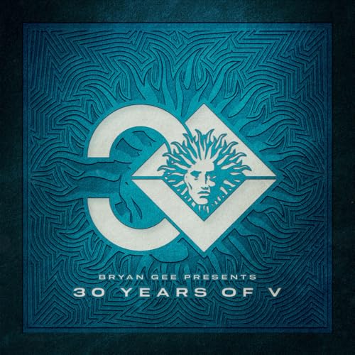 CD cover: geometric blue design with a profile portrait inside a diamond.