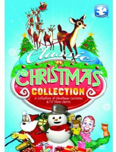 DVD cover for "Classic Christmas Cartoon Collection" featuring reindeer and Santa.
