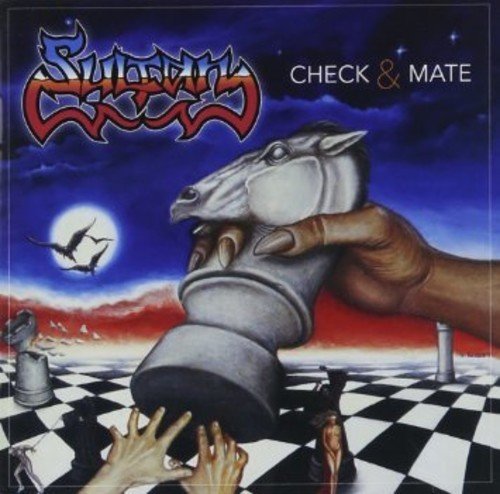 Album cover: hand holding a chess knight against a moonlit sky.