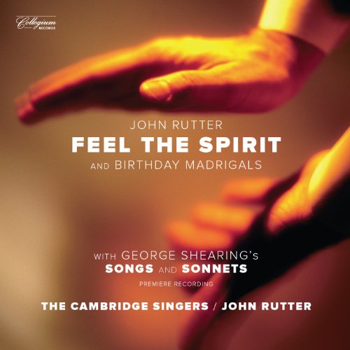 CD cover for "Feel The Spirit" by The Cambridge Singers, hands playing piano.