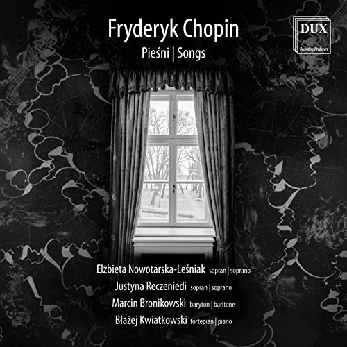 CD cover for Fryderyk Chopin’s “Songs” featuring a window scene.