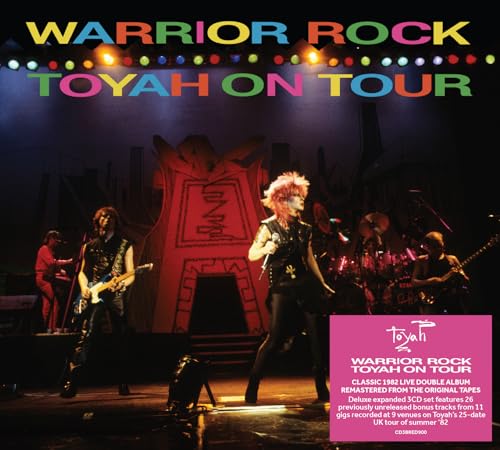 CD cover for Toyah’s “Warrior Rock” tour, featuring band on stage.