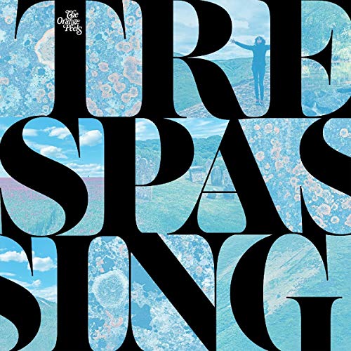 Album cover for The Orange Peels’ “Trespassing” with collage imagery.