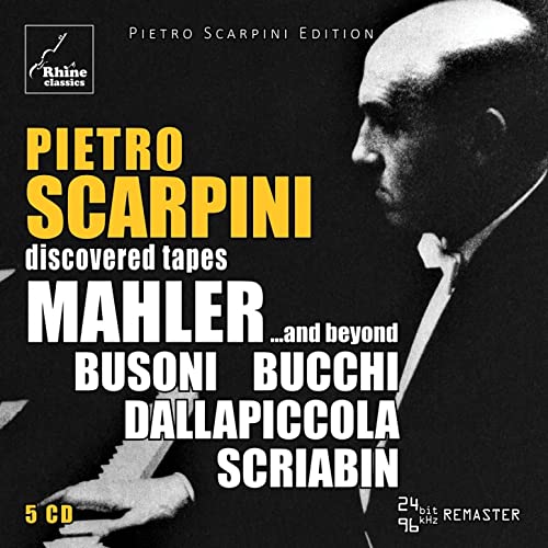 CD cover featuring a black and white portrait of Pietro Scarpini.