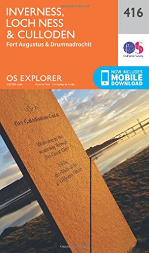 OS Explorer Map (416) Inverness, Loch Ness and Culloden (OS Explorer Paper Map)