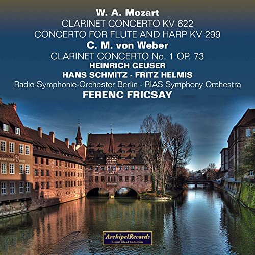 CD cover with composers’ names and a riverside town image.