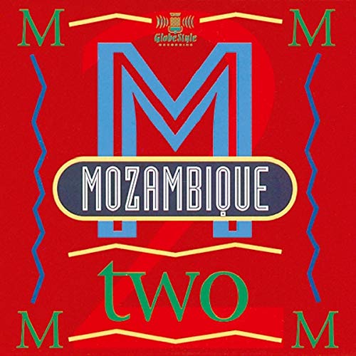 CD cover for “Mozambique 2” featuring a large blue “M” and red background.
