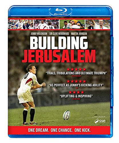 Building Jerusalem" Blu-ray cover featuring rugby players and a grassy field.