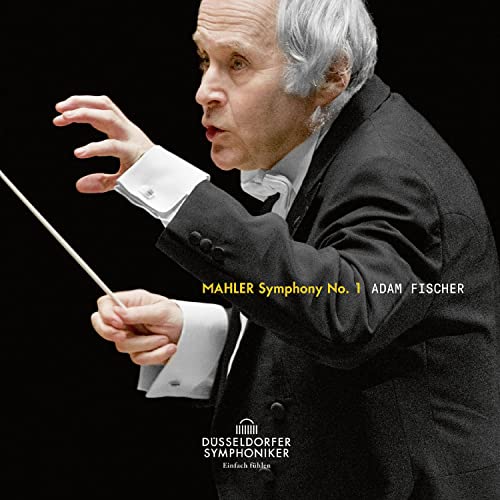 Conductor Adam Fischer on CD cover for Mahler’s Symphony No. 1.