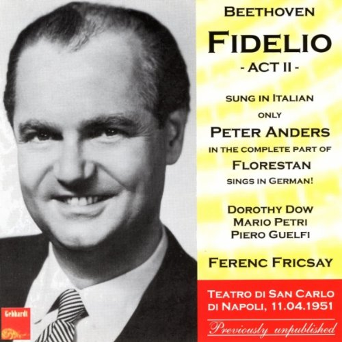 CD cover featuring portrait of Peter Anders, text "Fidelio - Act II", and details.