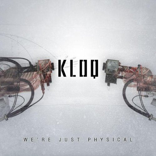 CD cover for Kloq’s “We’re Just Physical” with abstract, mechanical imagery.