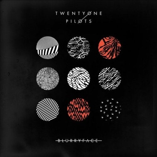 Blurryface album cover: nine textured circles on a black background.