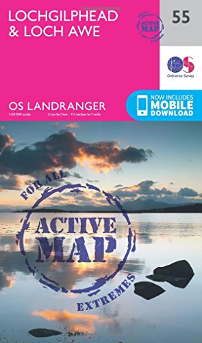 Landranger Active (55) Lochgilphead & Loch Awe (OS Landranger Active Map)
