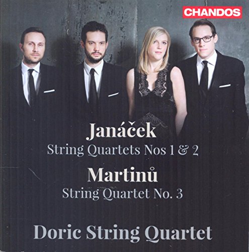 CD cover featuring the Doric String Quartet, with composers’ names listed.