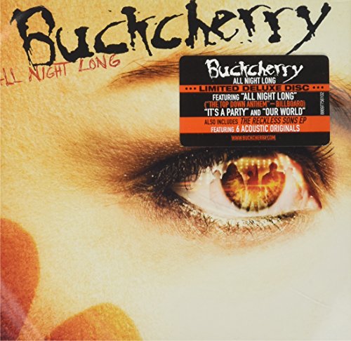 Buckcherry album cover featuring an eye and text, with a sticker overlay.