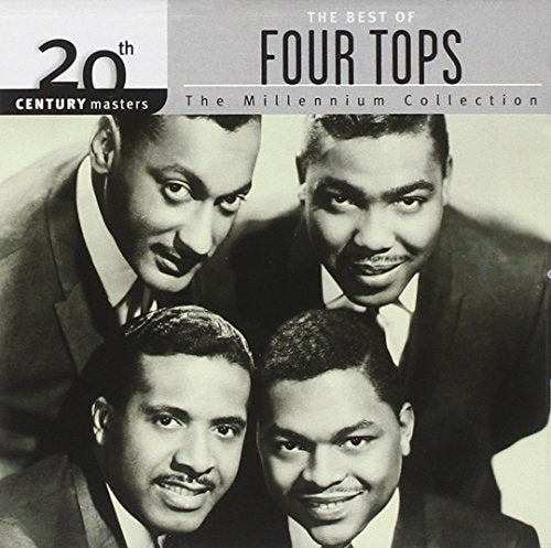CD cover featuring a black and white photo of The Four Tops.