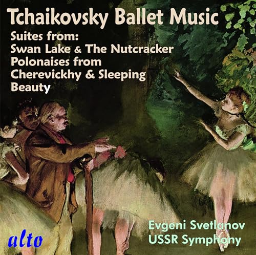 CD cover for Tchaikovsky’s ballet music, featuring Degas-style dancers.